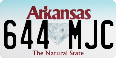 AR license plate 644MJC