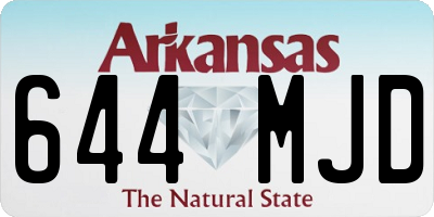 AR license plate 644MJD