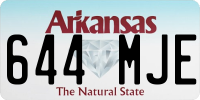 AR license plate 644MJE