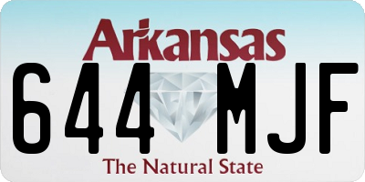 AR license plate 644MJF