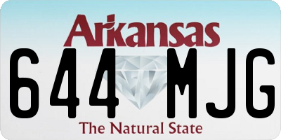 AR license plate 644MJG