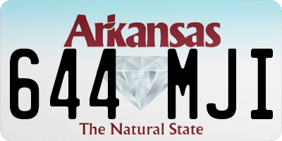 AR license plate 644MJI