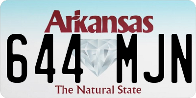 AR license plate 644MJN