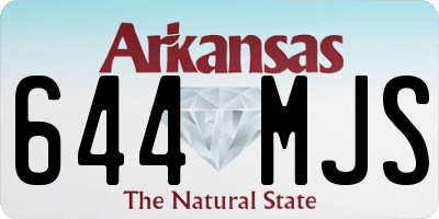 AR license plate 644MJS