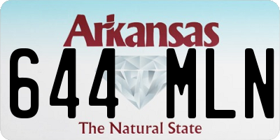 AR license plate 644MLN