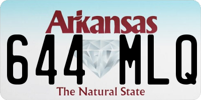 AR license plate 644MLQ