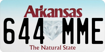 AR license plate 644MME