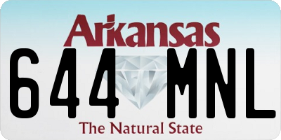 AR license plate 644MNL
