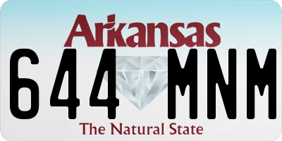 AR license plate 644MNM