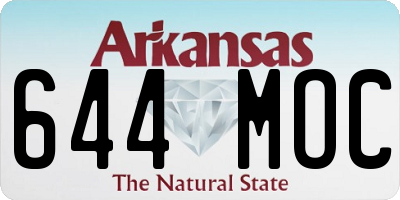 AR license plate 644MOC