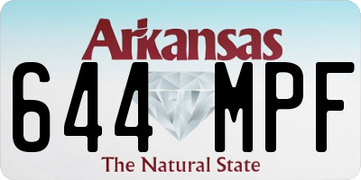 AR license plate 644MPF