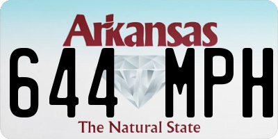 AR license plate 644MPH