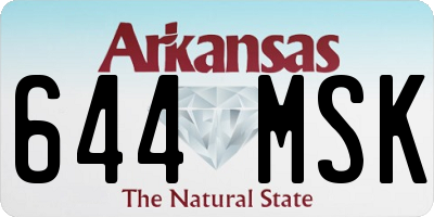 AR license plate 644MSK