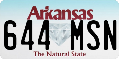 AR license plate 644MSN
