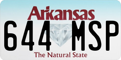 AR license plate 644MSP