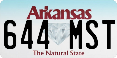 AR license plate 644MST