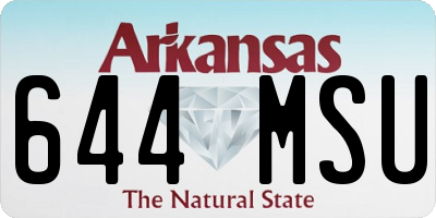 AR license plate 644MSU