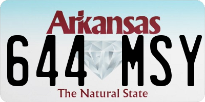 AR license plate 644MSY