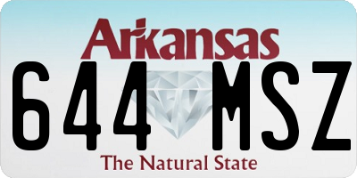 AR license plate 644MSZ