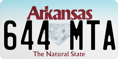 AR license plate 644MTA