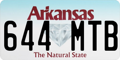 AR license plate 644MTB