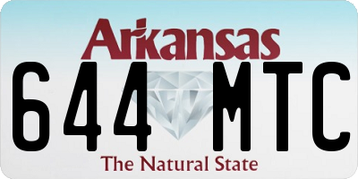 AR license plate 644MTC