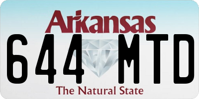 AR license plate 644MTD