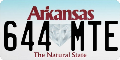 AR license plate 644MTE