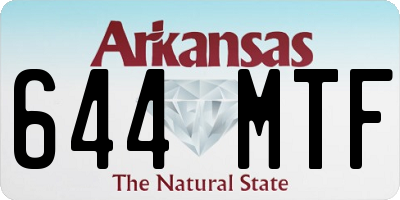 AR license plate 644MTF