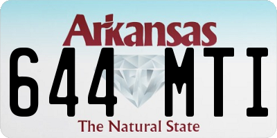 AR license plate 644MTI