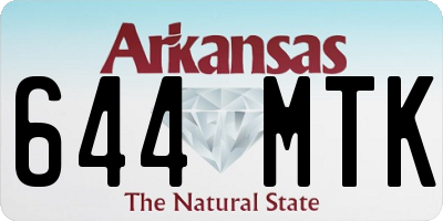 AR license plate 644MTK