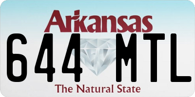 AR license plate 644MTL