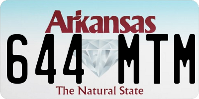 AR license plate 644MTM