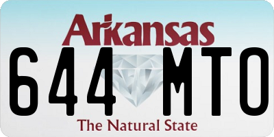 AR license plate 644MTO