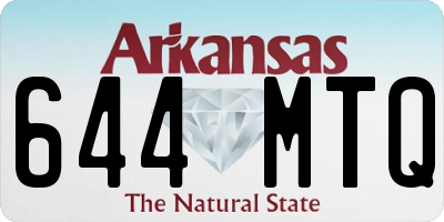 AR license plate 644MTQ
