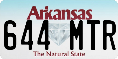 AR license plate 644MTR
