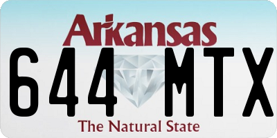 AR license plate 644MTX