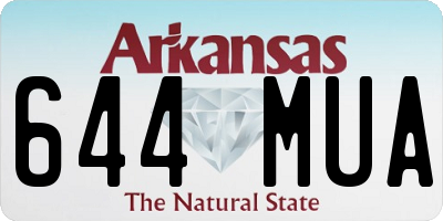 AR license plate 644MUA