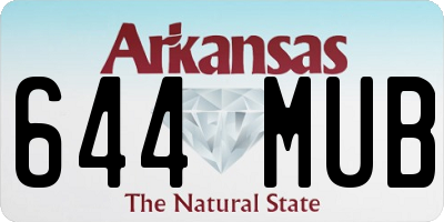 AR license plate 644MUB