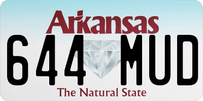 AR license plate 644MUD