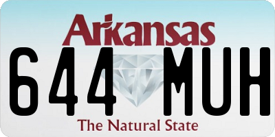 AR license plate 644MUH
