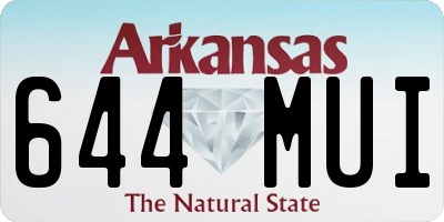 AR license plate 644MUI