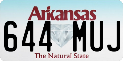 AR license plate 644MUJ