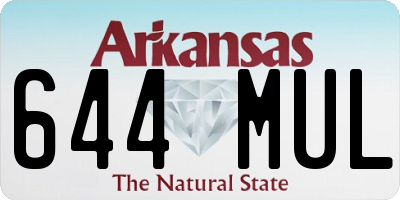 AR license plate 644MUL