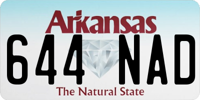 AR license plate 644NAD