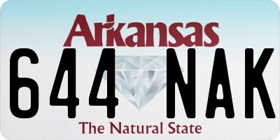 AR license plate 644NAK
