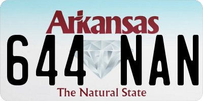 AR license plate 644NAN