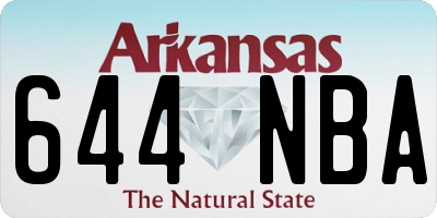 AR license plate 644NBA