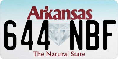 AR license plate 644NBF