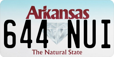 AR license plate 644NUI
